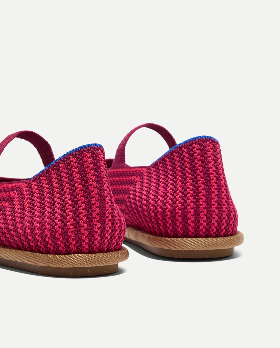 Sapatos de Presilha com Tira Elástica e Tecido Flexível Rosa-3