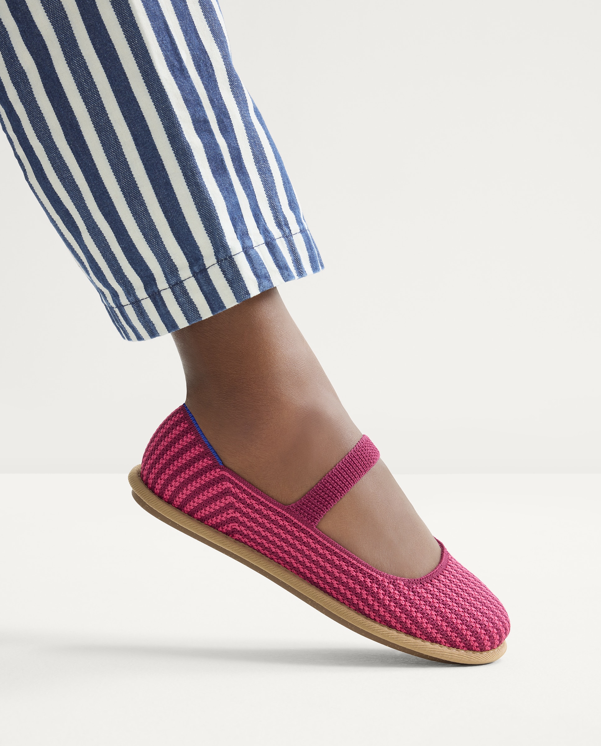 Sapatos de Presilha com Tira Elástica e Tecido Flexível Rosa-6