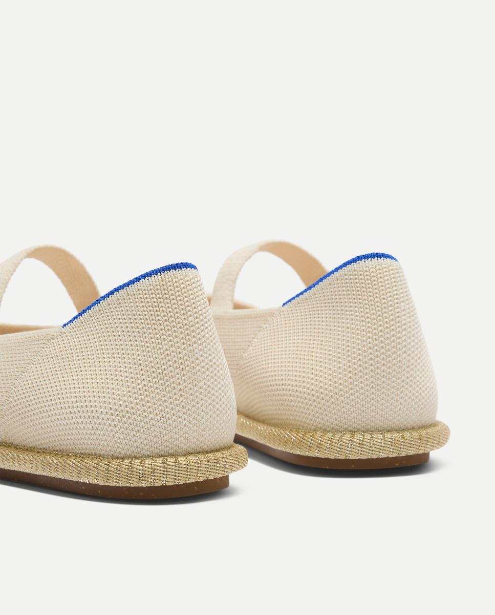 Sapatos de Presilha com Tira Elástica e Tecido Flexível Branco-3