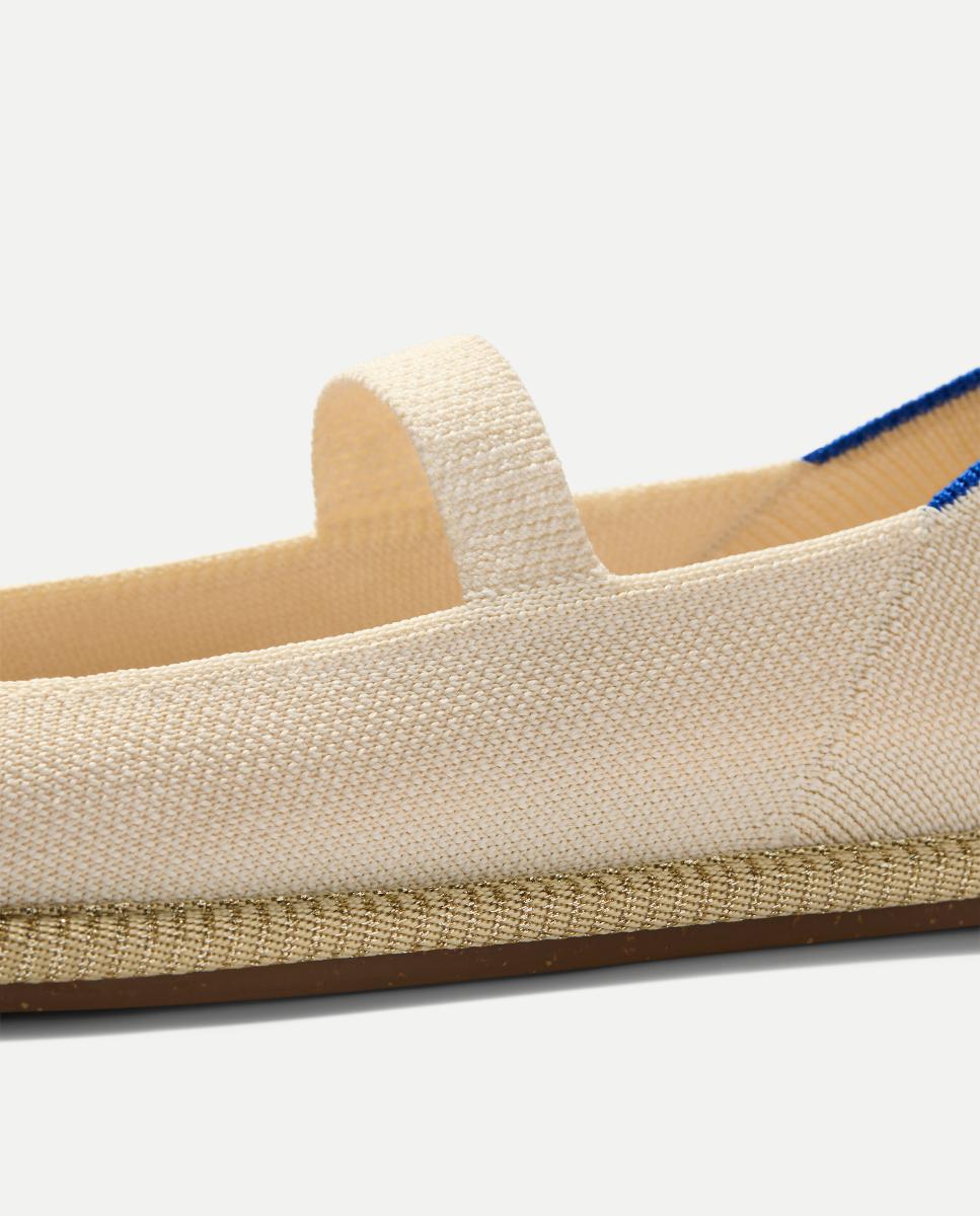 Sapatos de Presilha com Tira Elástica e Tecido Flexível Branco-4