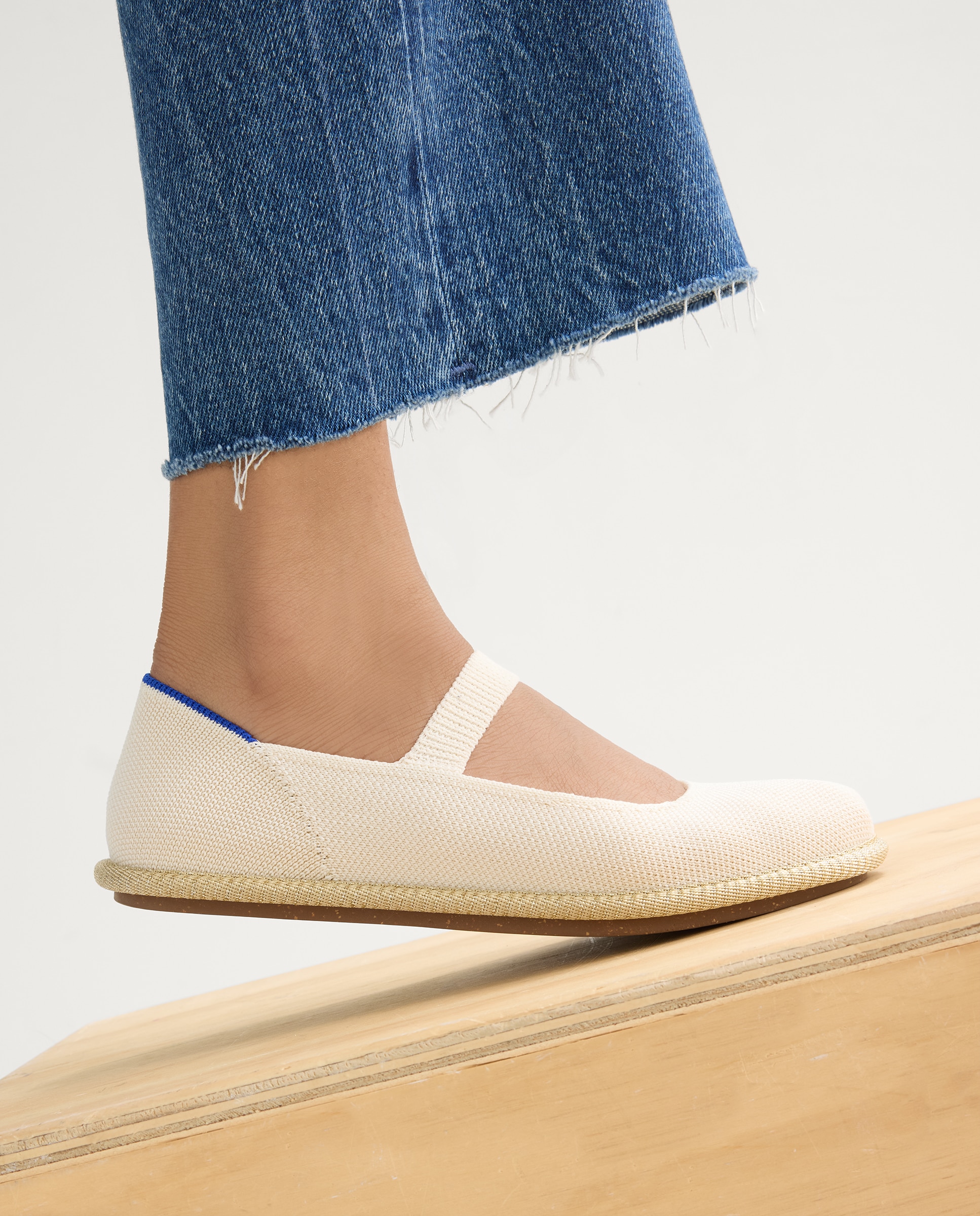Sapatos de Presilha com Tira Elástica e Tecido Flexível Branco-6