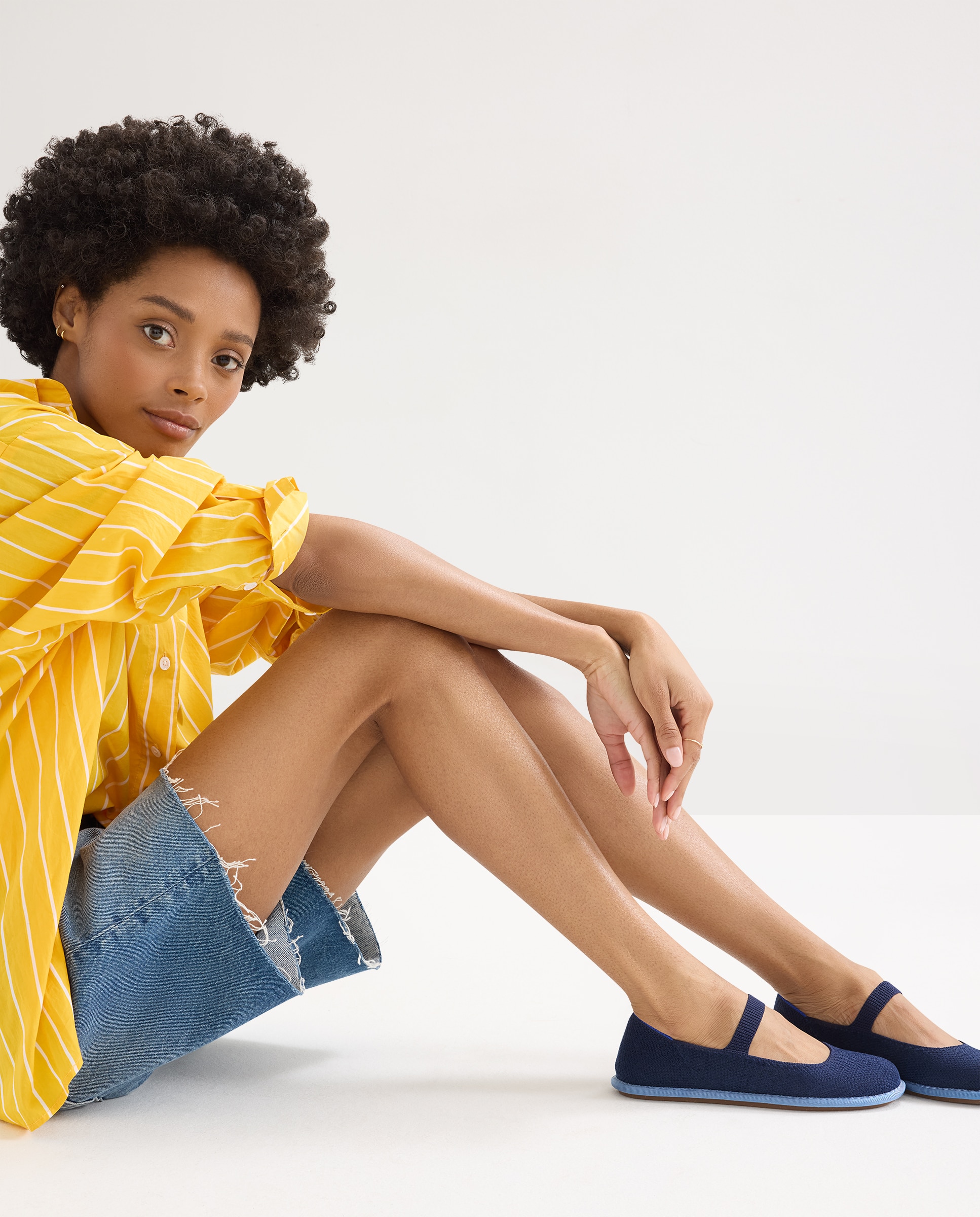 Sapatos de Presilha com Tira Elástica e Tecido Flexível Azul-6