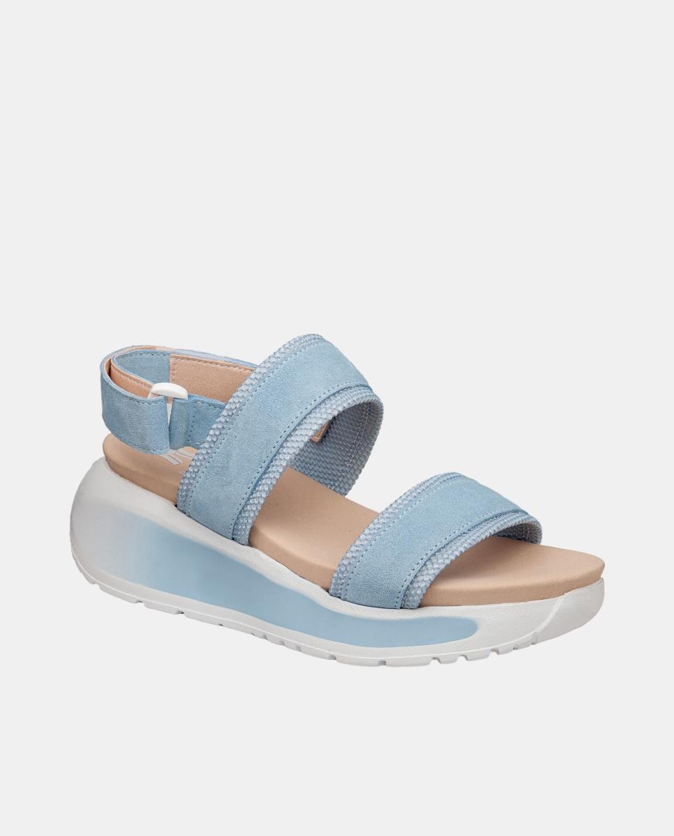Sandálias com Cunha Azul-2