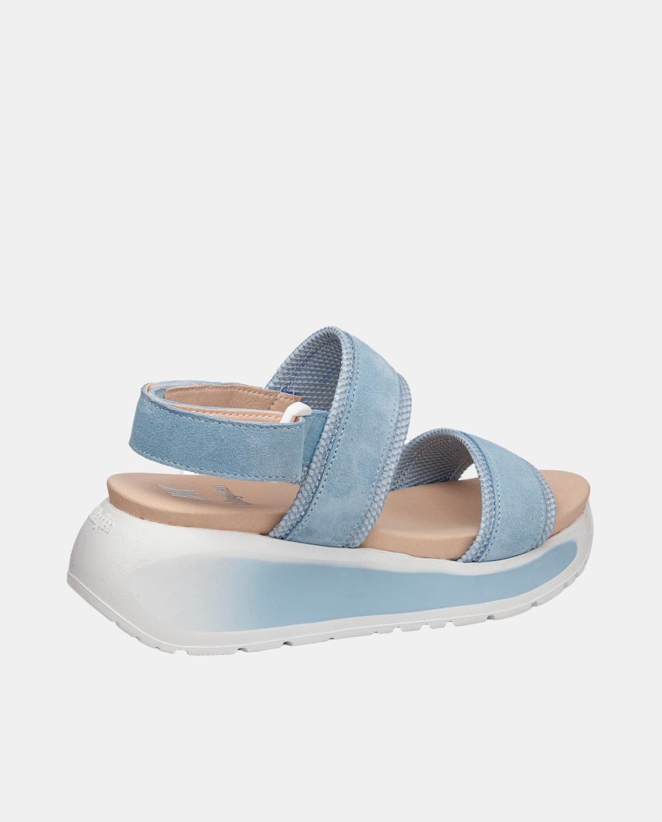 Sandálias com Cunha Azul-3
