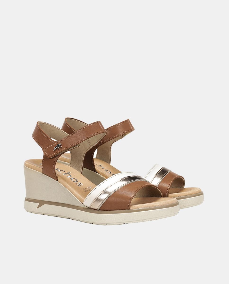 Sandálias em Pele com Fecho de Velcro Couro-2