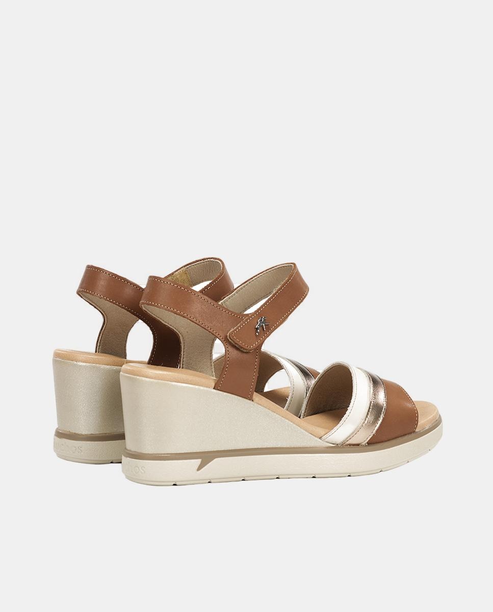 Sandálias em Pele com Fecho de Velcro Couro-3