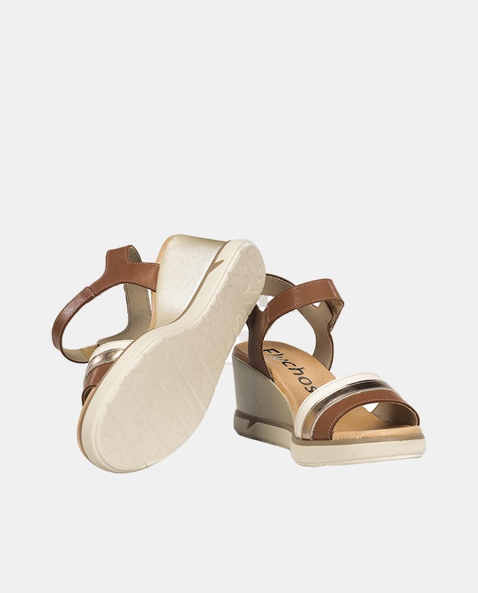 Sandálias em Pele com Fecho de Velcro Couro-6