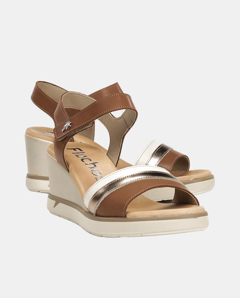 Sandálias em Pele com Fecho de Velcro Couro-7