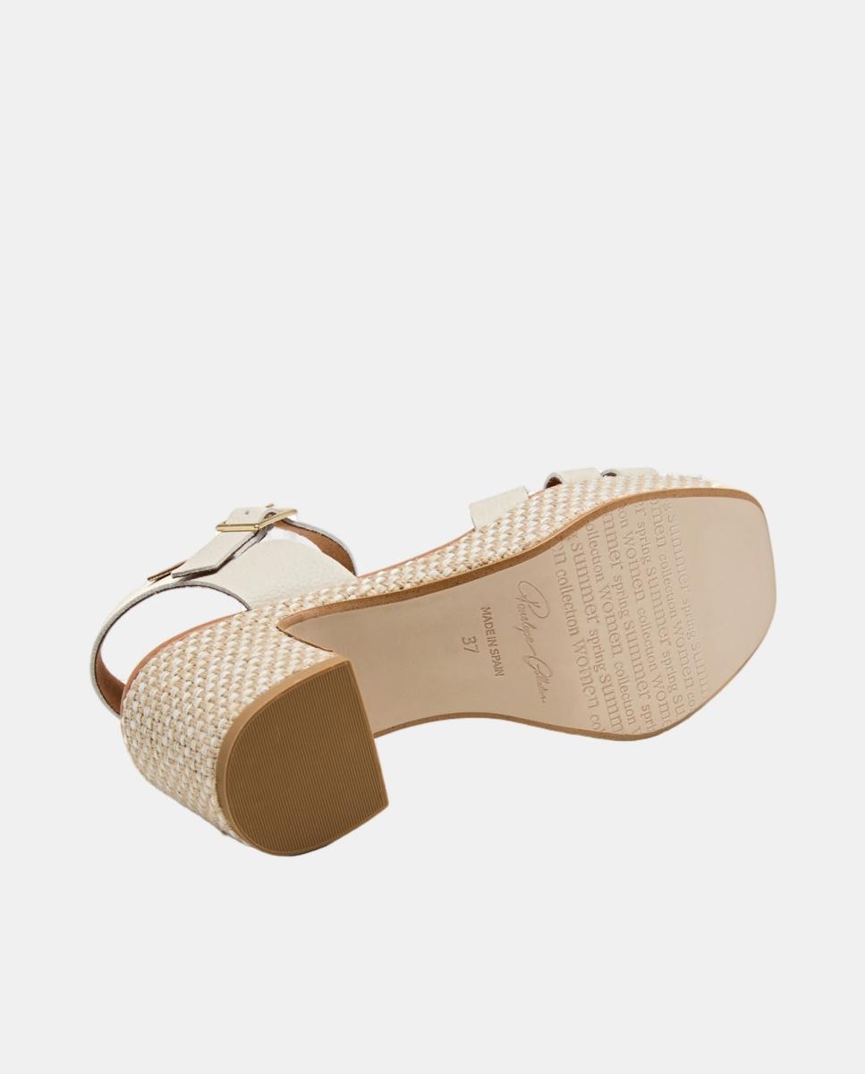 Sandalia con plataforma - Penelope - Blanco Hueso Blanco Hueso-4