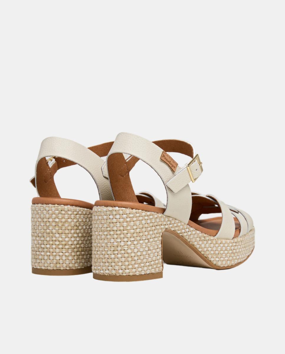 Sandalia con plataforma - Penelope - Blanco Hueso Blanco Hueso-5