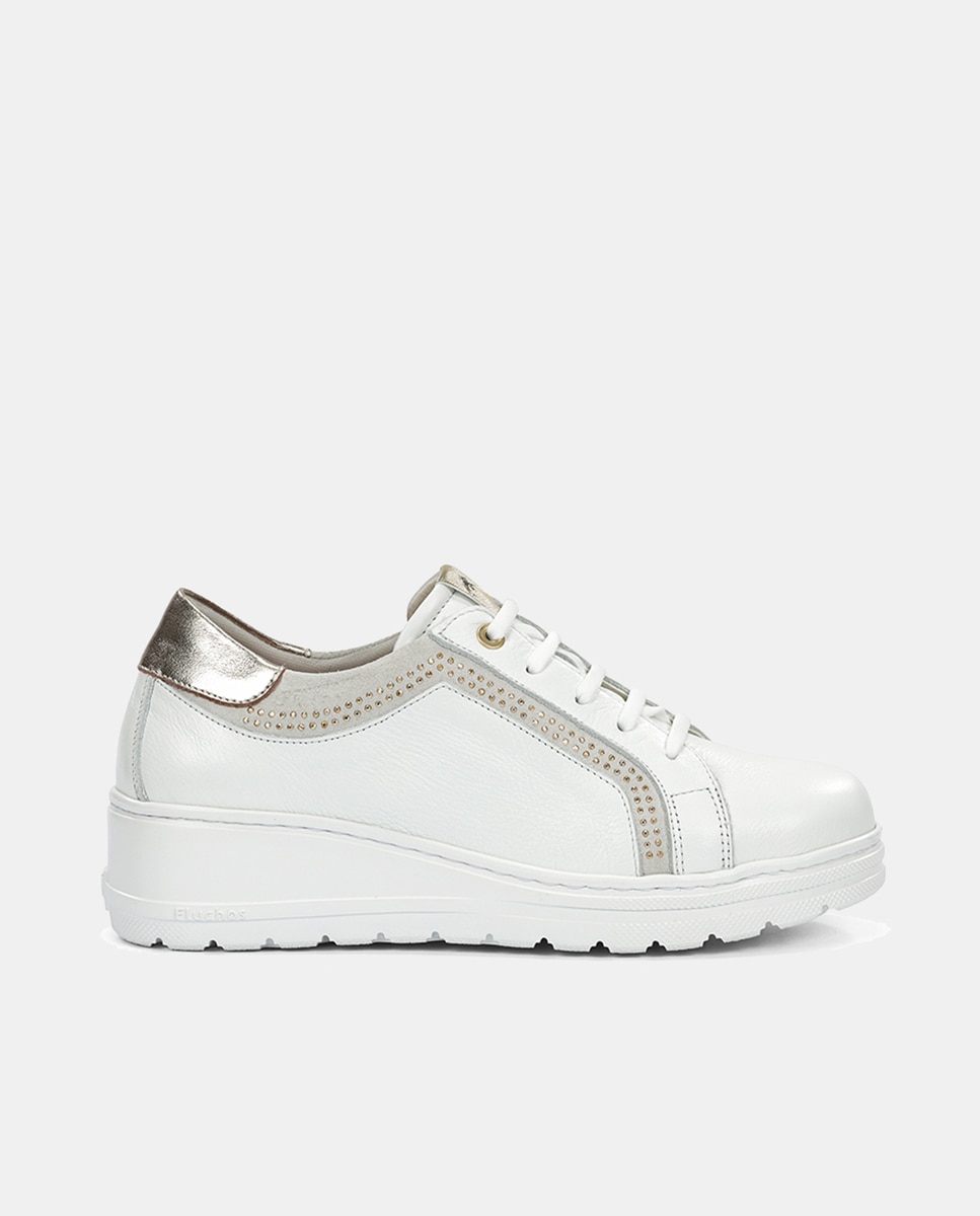 Fluchos - Deportivo de mujer en piel con cordones.
