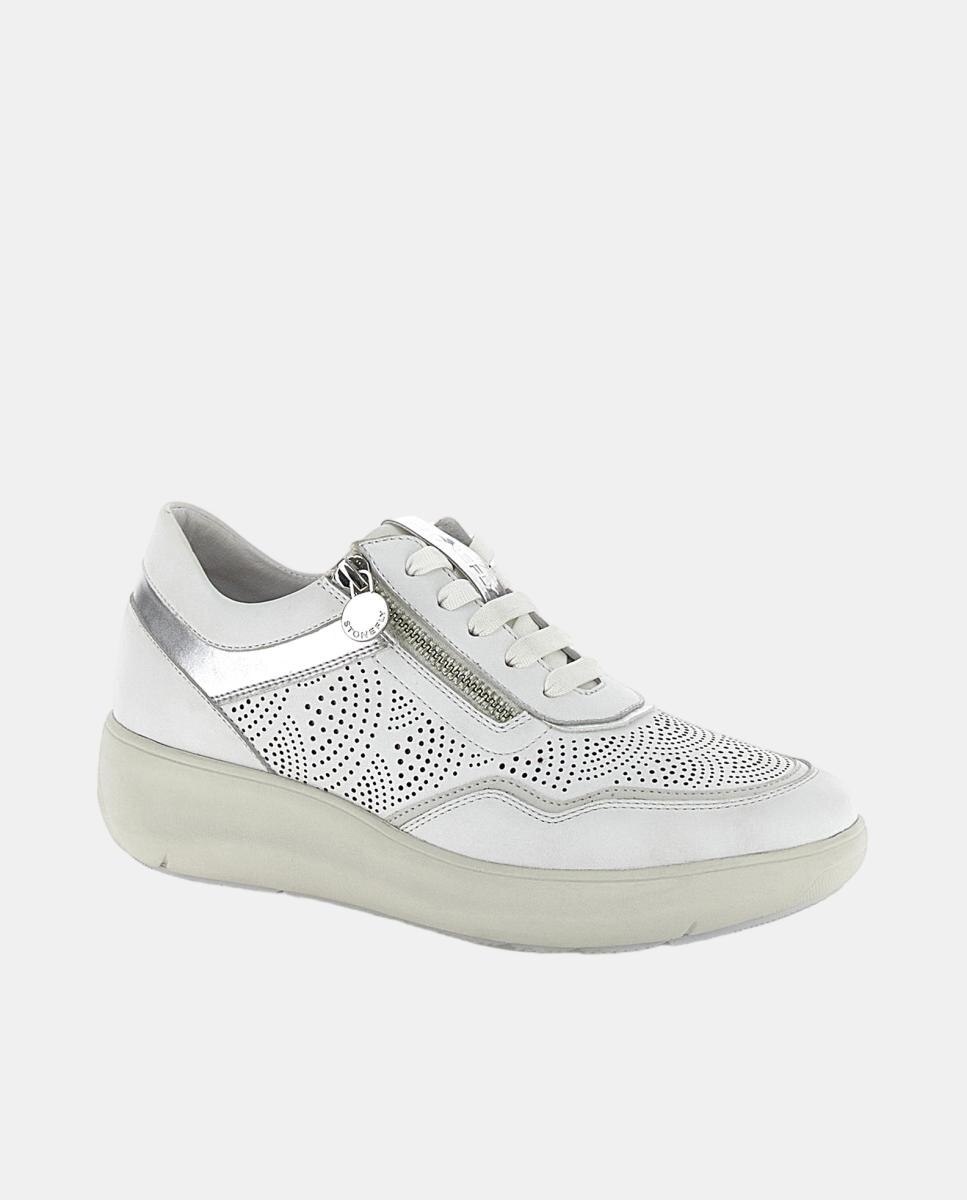 Sapatilhas de Atacadores com Fecho de Correr Lateral Branco-2