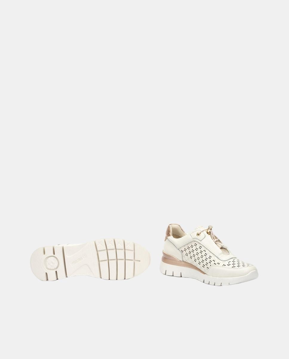 Mocassins Cantabria Desportivos em Pele Branco-5