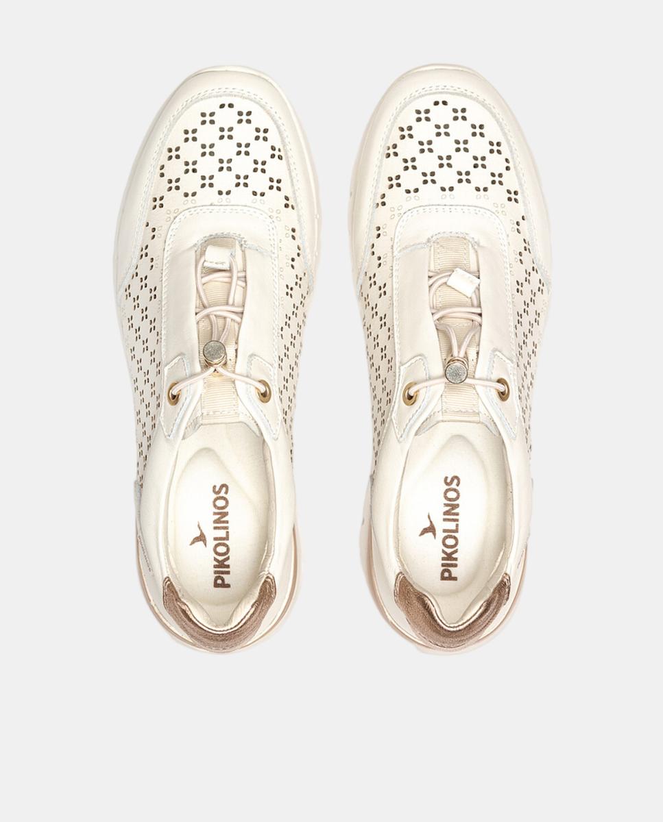Mocassins Cantabria Desportivos em Pele Branco-6