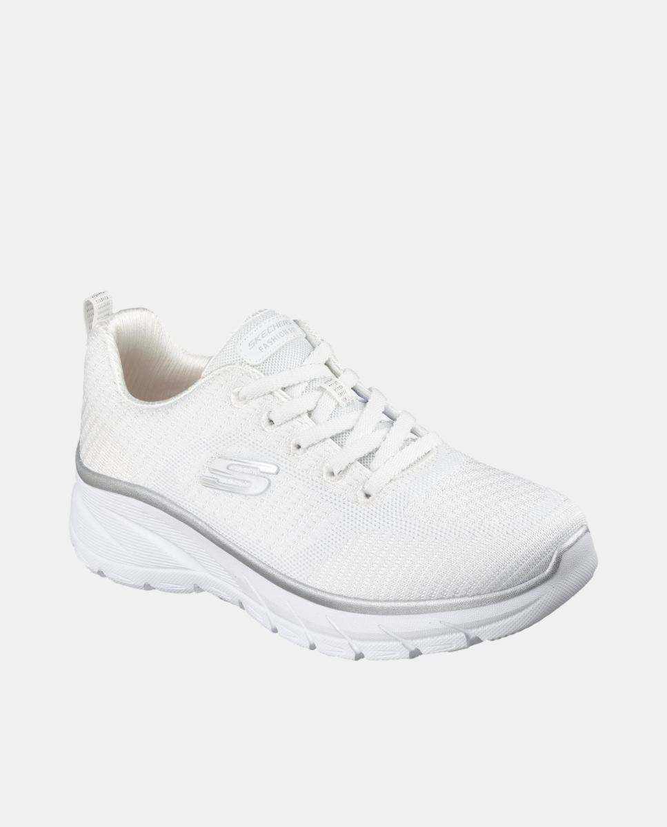 Sapatilhas com Cunha Oculta Branco-2