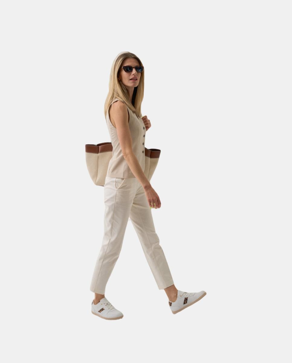 Sapatilhas em Ecopele com Sola Rasa sem Drop Castanhos-5