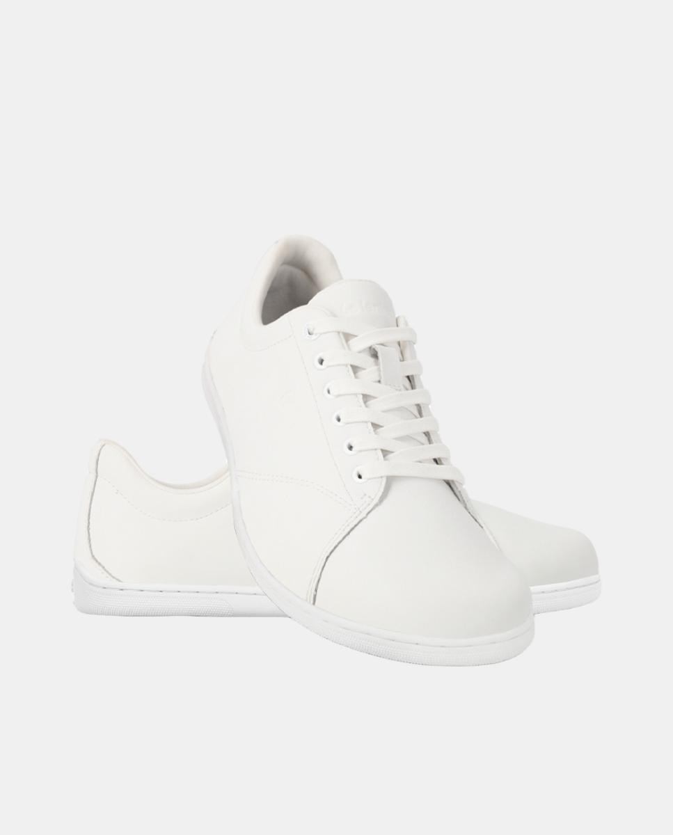 Sapatilhas em Ecopele com Sola Rasa sem Drop Branco Total-3