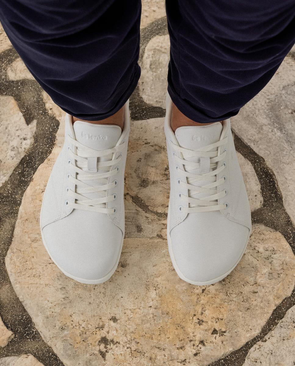 Sapatilhas em Ecopele com Sola Rasa sem Drop Branco Total-5