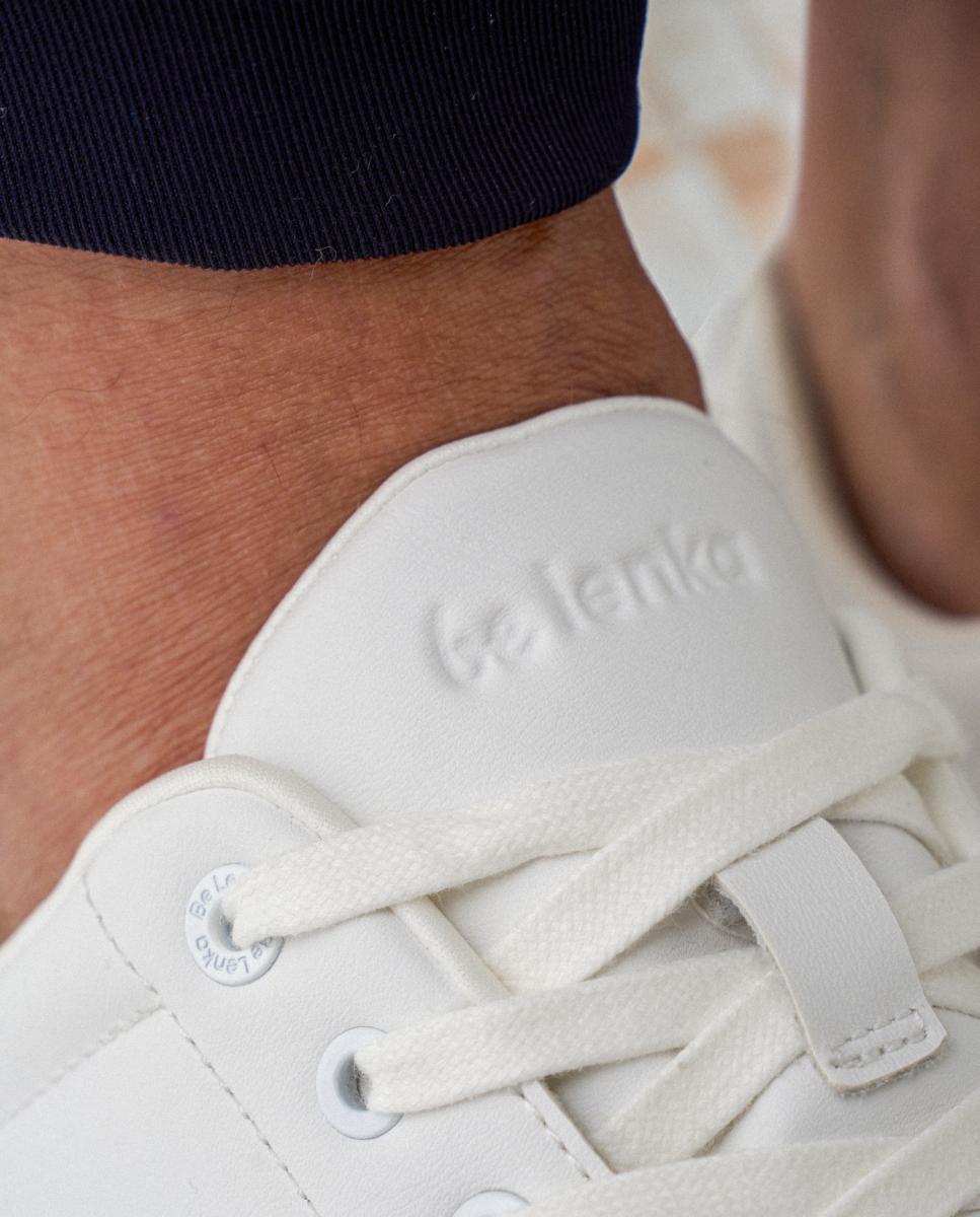 Sapatilhas em Ecopele com Sola Rasa sem Drop Branco Total-8