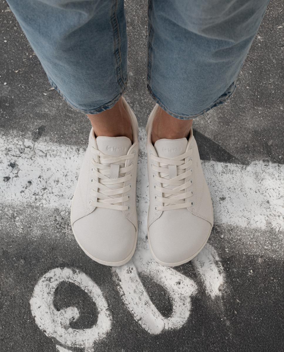 Sapatilhas em Ecopele com Sola Rasa sem Drop Branco Total-9