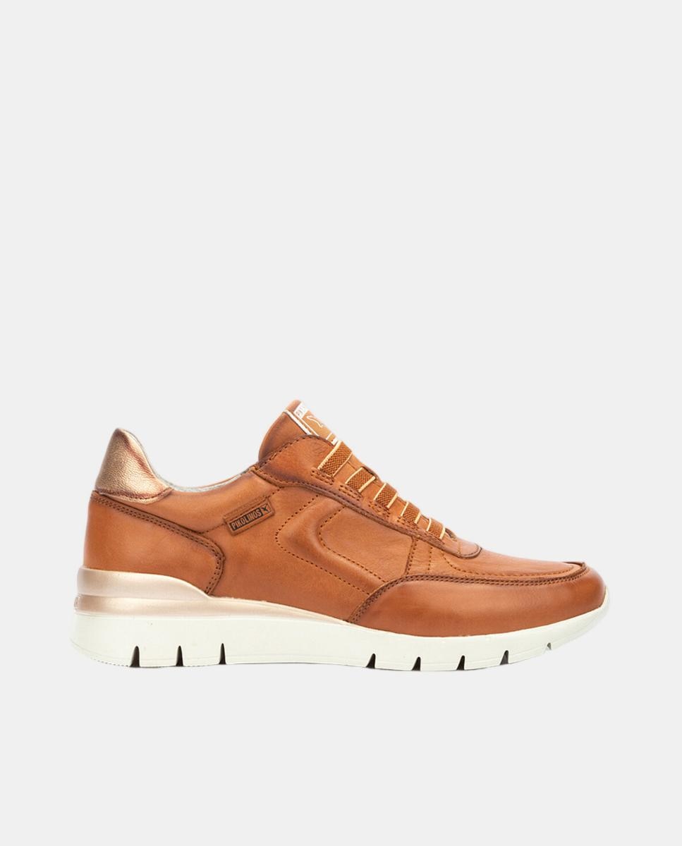 Pikolinos - Zapatillas de mujer de piel con plantilla Memory Foam y suela extraligera.