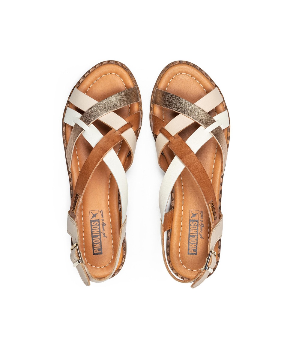 Sandálias Rasas em Pele - Creme Natural-3