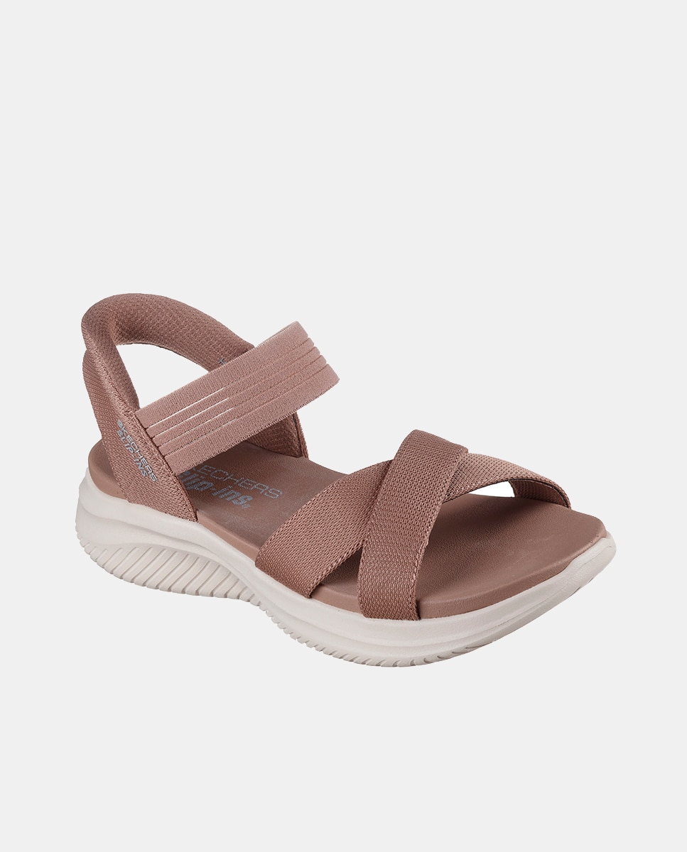 sandalia slip ins para poner sin manos - Skechers - Blanco roto Natural-1