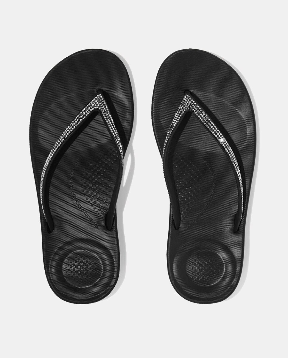 Sandálias com Cristais Preto-2