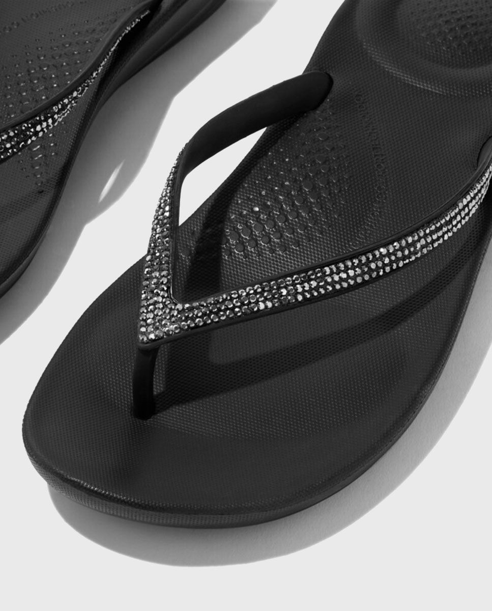 Sandálias com Cristais Preto-3