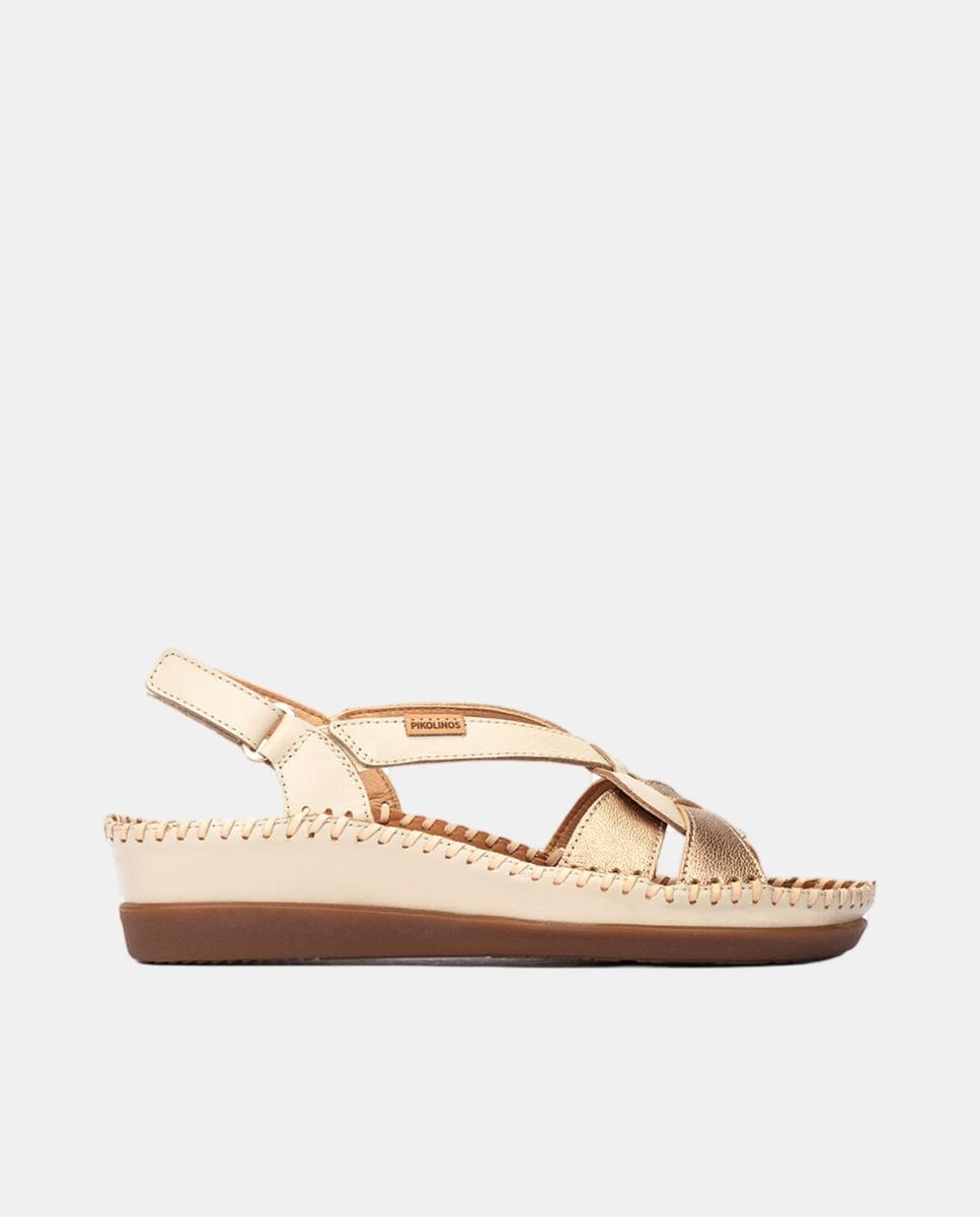 Imagem 0 de Sandálias em Pele com Cunha