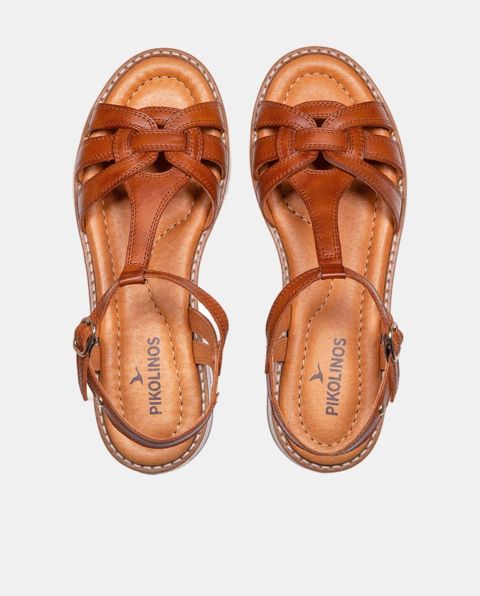 Sandálias Rasas em Pele Castanho-6