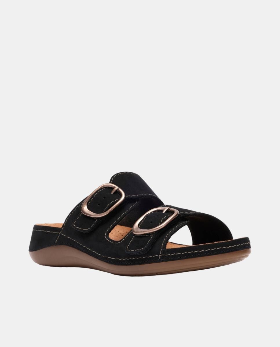Sandálias Cecily Step Black Nubuck com Sola de TPR - Black Nubuck Preto-3