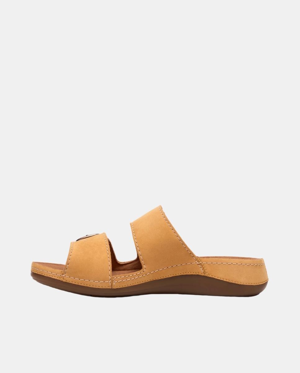 Sandálias Cecily Step Light Ochre Nbk com Sola de TPR - Light Ochre Nbk Amarelo-2