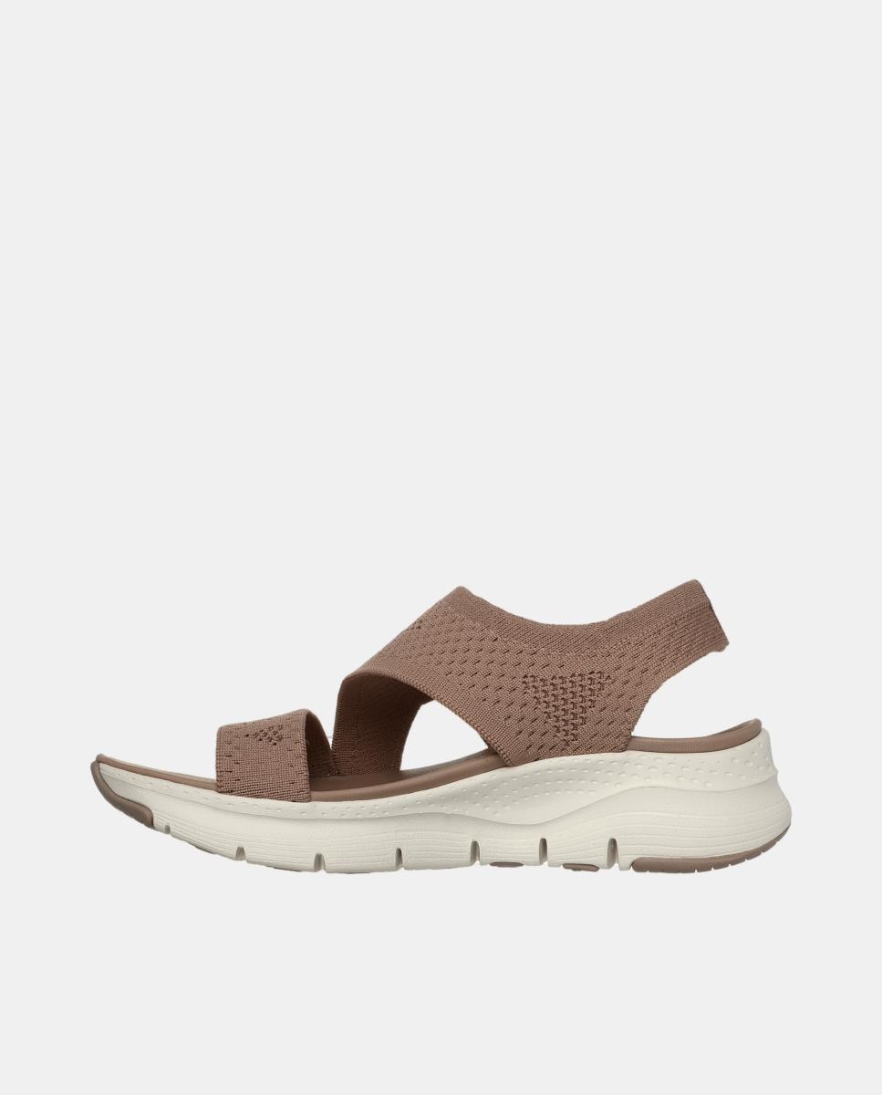 Sandálias de Cunha Arch Fit em Flyknit Castanho taupe-3