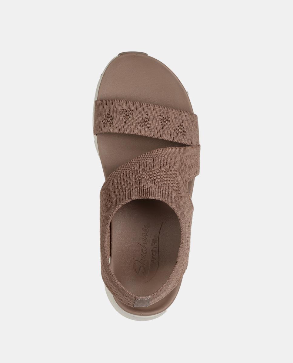 Sandálias de Cunha Arch Fit em Flyknit Castanho taupe-4
