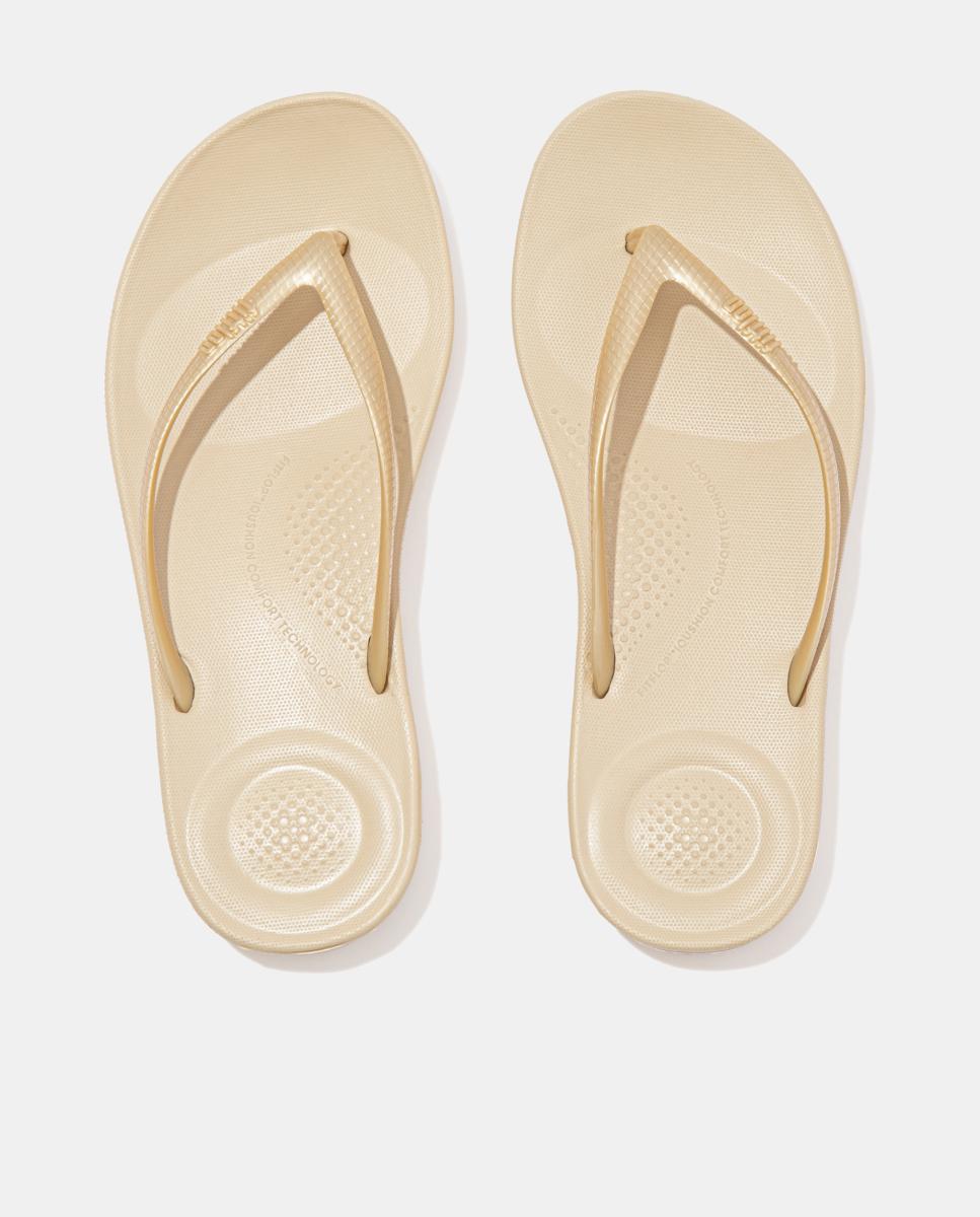 Sandálias Flip Flop Iqushion em TPU e EVA Ouro-4