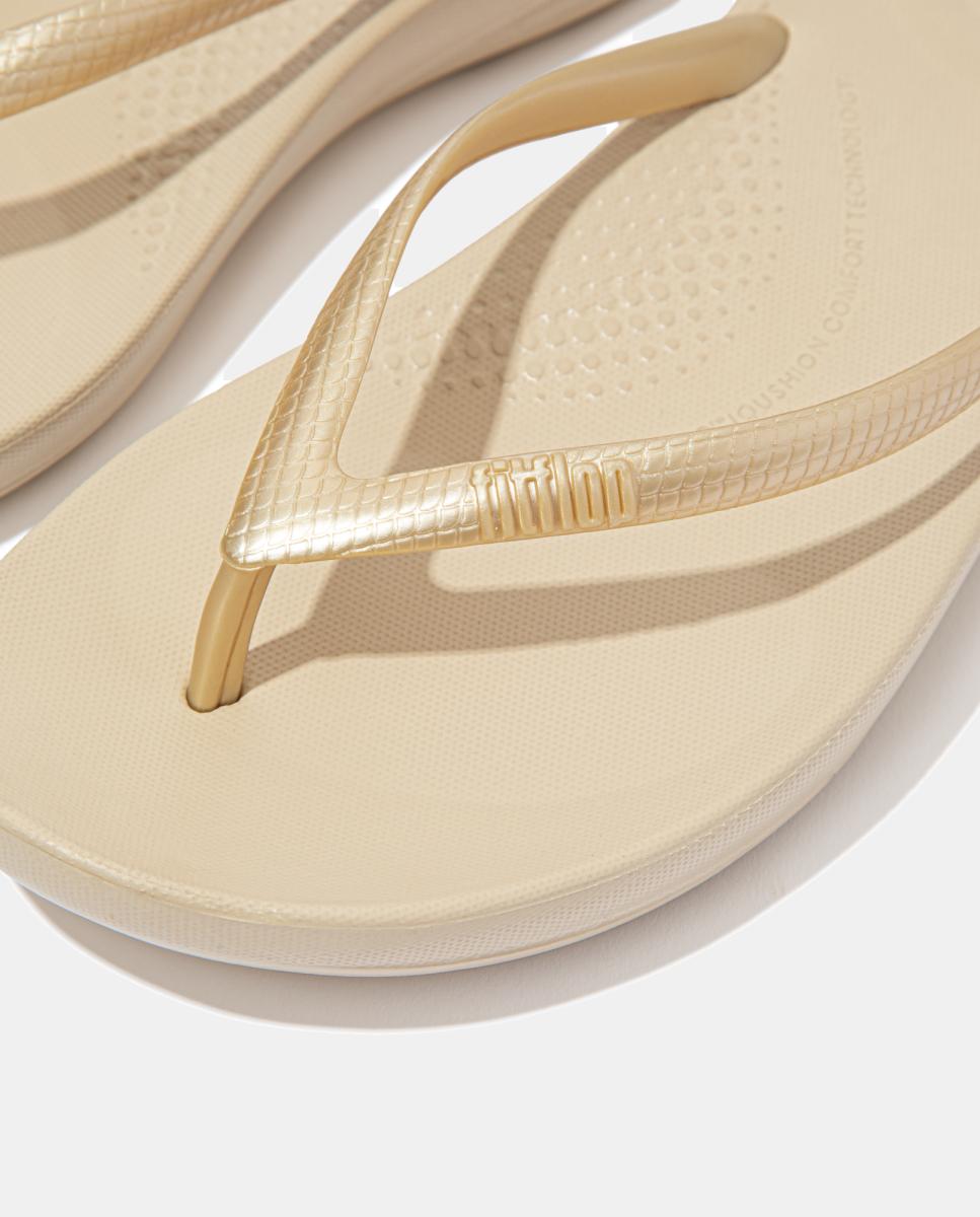 Sandálias Flip Flop Iqushion em TPU e EVA Ouro-6
