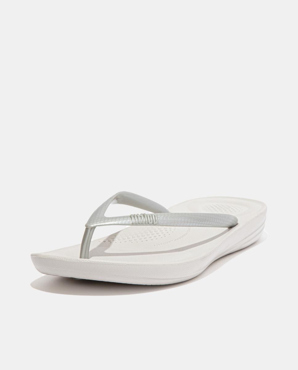 Sandálias Flip Flop Iqushion em TPU e EVA Prata-2