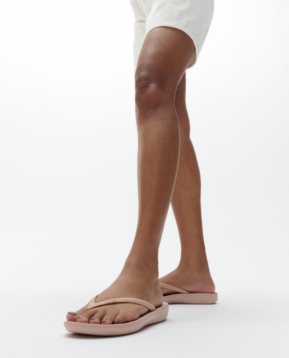 Sandálias Flip Flop Iqushion em TPU e EVA Creme-3