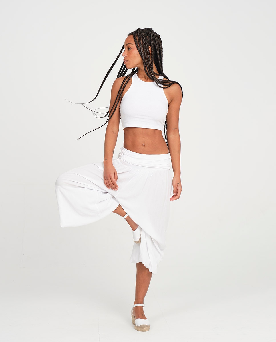 Alpargata mujer en piel con hebilla en cuña yuteflex - Viguera - Blanco Blanco-7