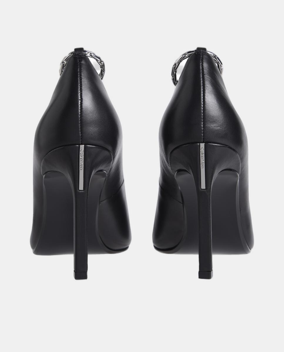 Sapatos Stiletto em Pele Preto-4