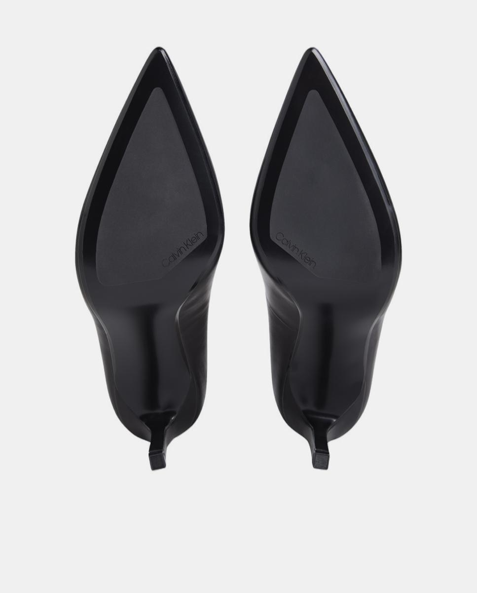 Sapatos Stiletto em Pele Preto-5