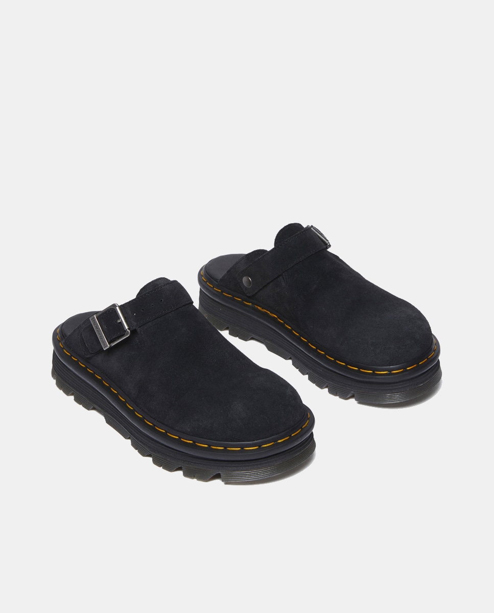 Socas Zebzag em Camurça com Plataforma Preto-3