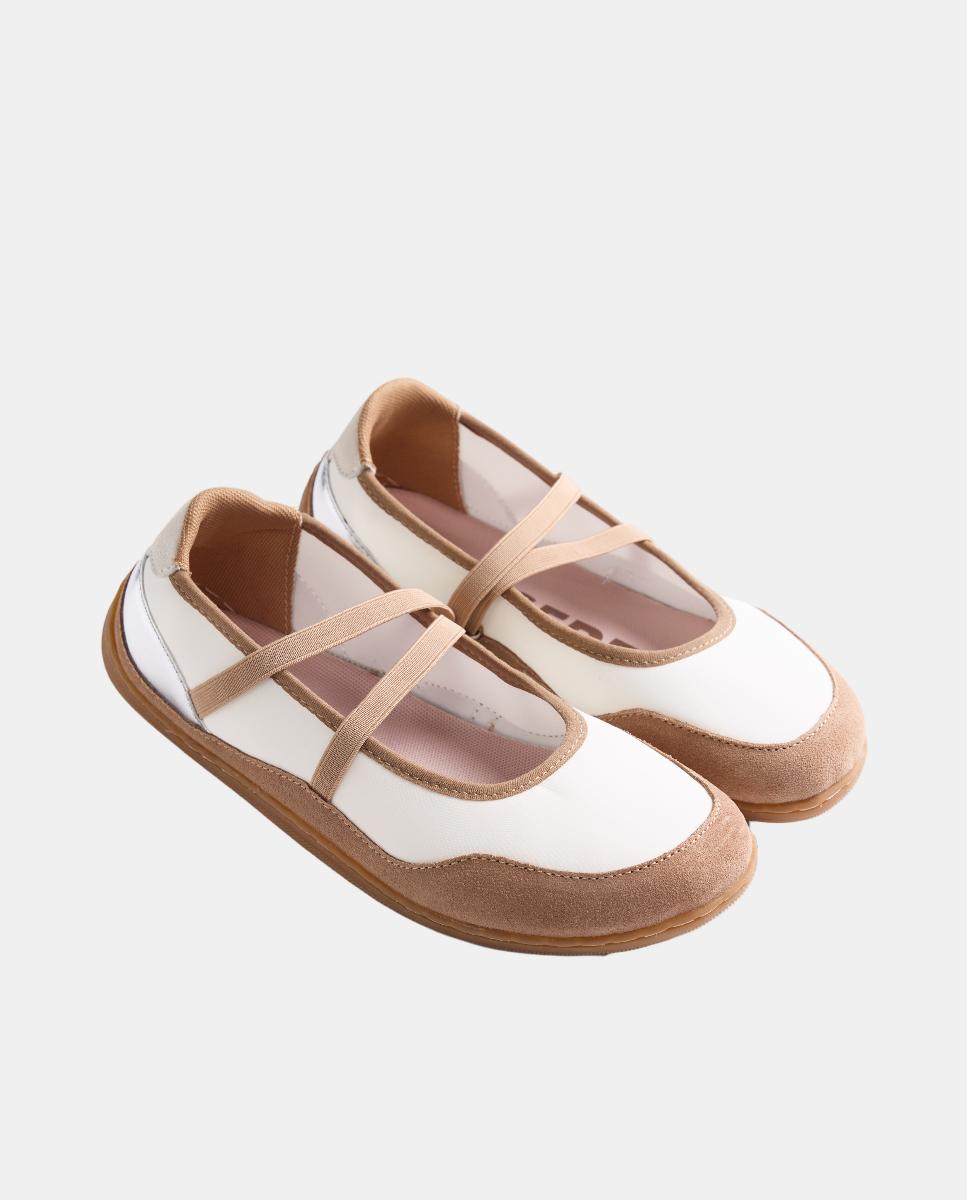 Sabrinas Desportivas Barefoot em Pele Castanho-2