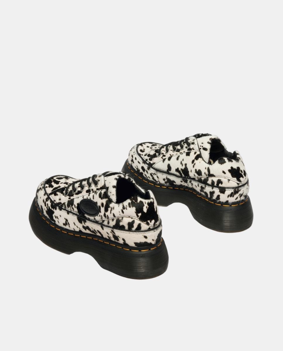Sapatos Buzz em Pele Milled Nappa com 5 Ilhós Branco-6