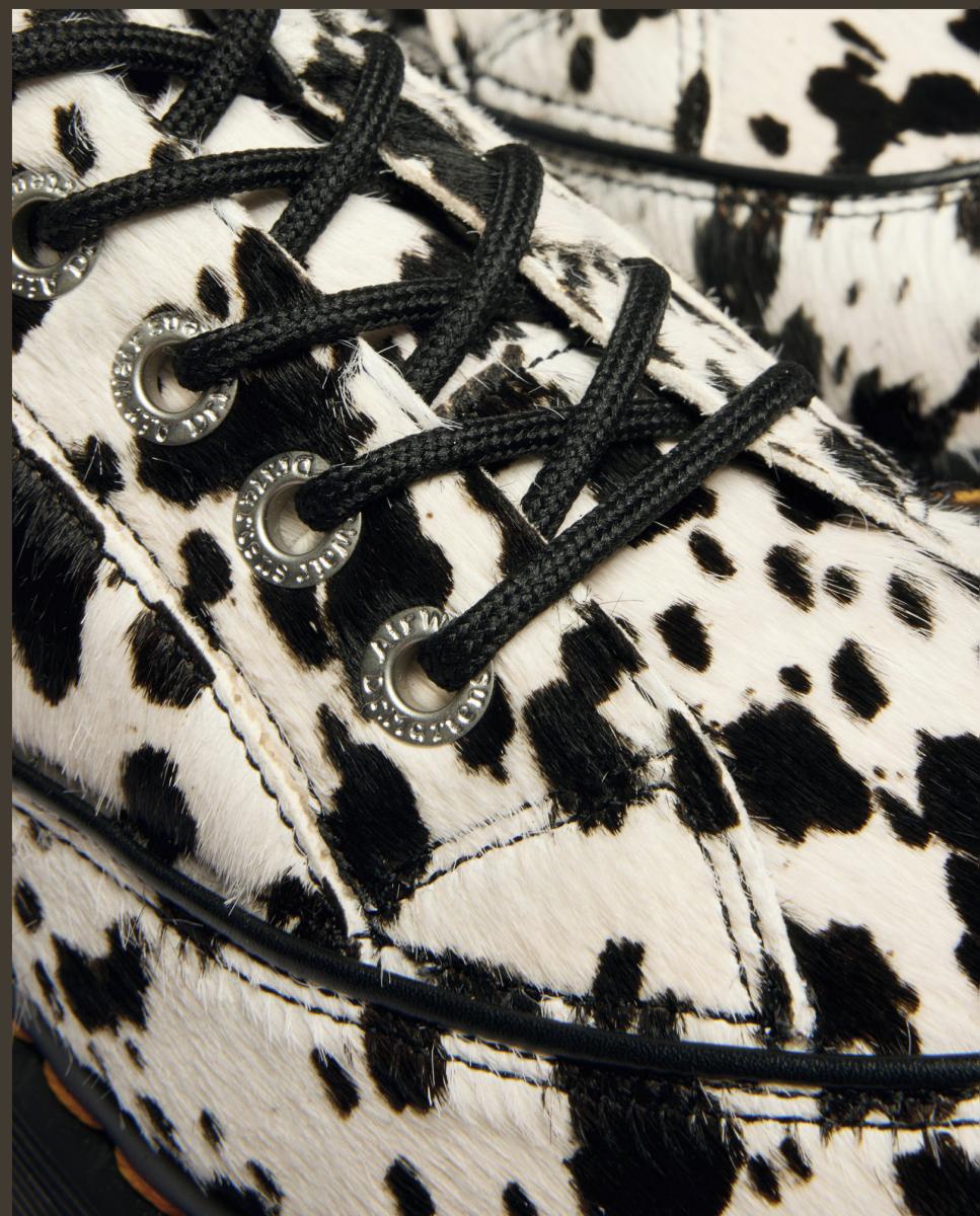 Sapatos Buzz em Pele Milled Nappa com 5 Ilhós Branco-9