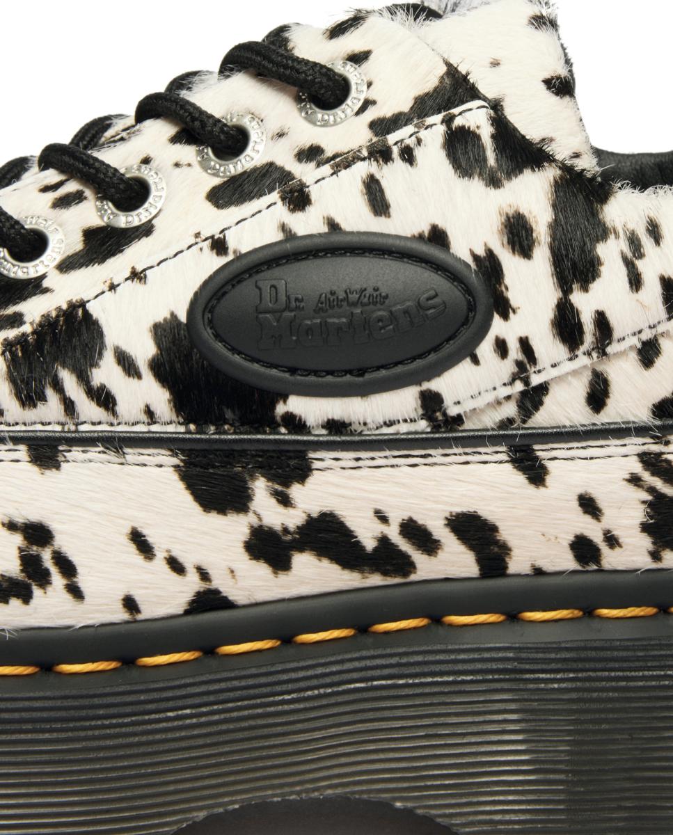 Sapatos Buzz em Pele Milled Nappa com 5 Ilhós Branco-10