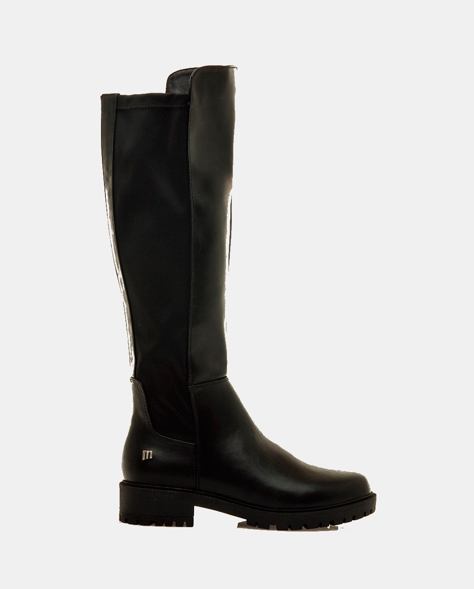 Botas Altas com Desenho Clássico e Funcional Preto-2