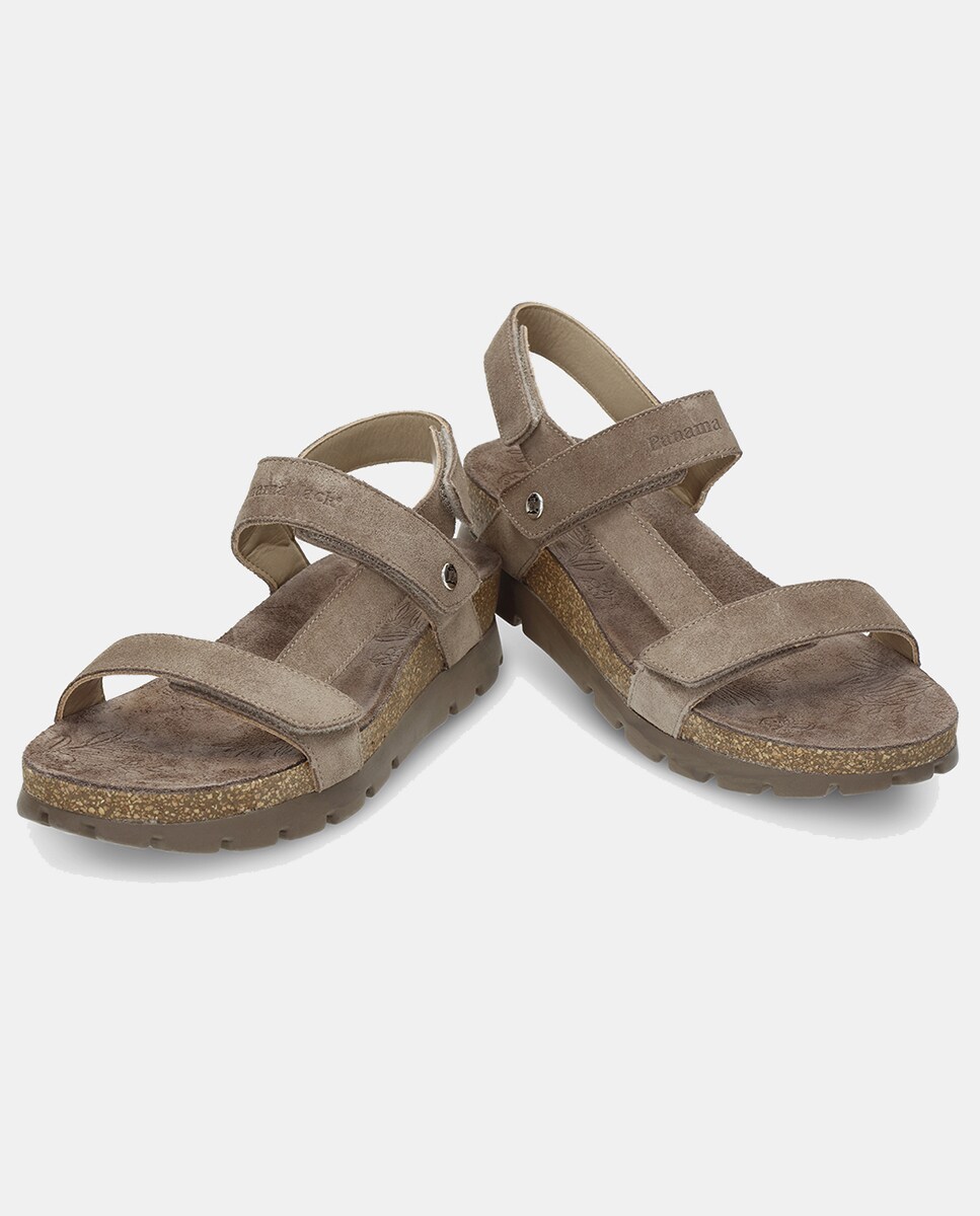 Sandálias Selma em Pele com Plataforma Pedra-5