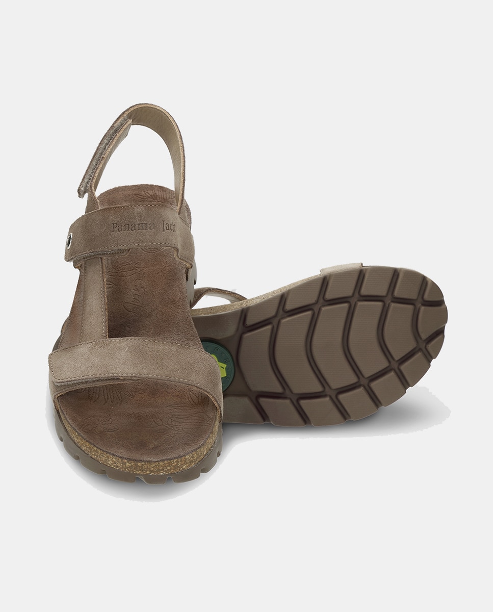 Sandálias Selma em Pele com Plataforma Pedra-6